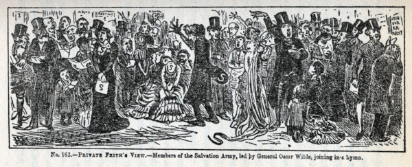 'Private Frith's View' - Members of the Salvation Army, led by General Oscar Wilde, joining in a