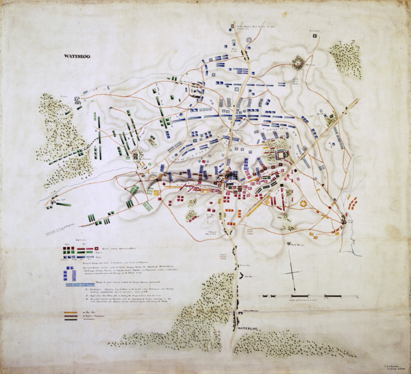 Plan of the Battle of Waterloo, 1815.