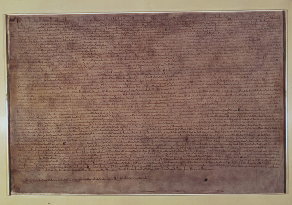 The Magna Carta, 1215. The Magna Carta (The Great Charter); King John's Charter of Liberties. One