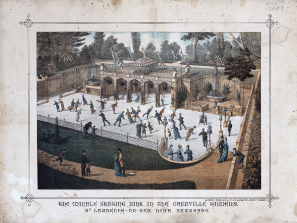 Marble skating rink, c1882. A poster for the marble skating rink in the Granville Gardens, St