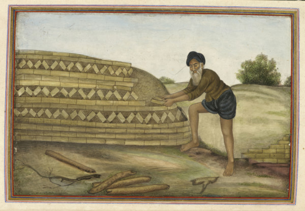 A brickmaker, 1825. From Tashrih Al Aqvam An Account Of Origins And Occupations Of Some Of The