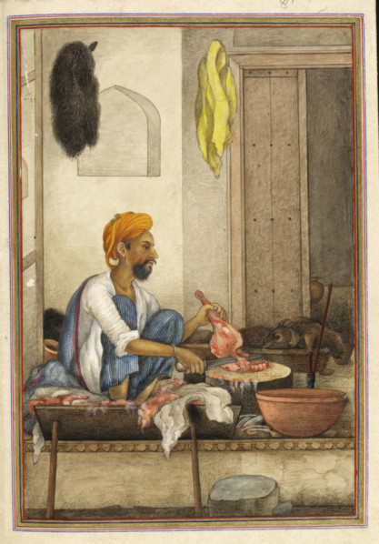 Badhak or Qassab, the caste of butcher, 1825. From Tashrih Al Aqvam An Account Of Origins And