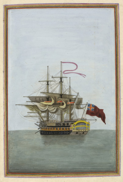 Ship's captain, represented by the Mars, a naval battleship prominent in the Napoleonic wars, 1825.