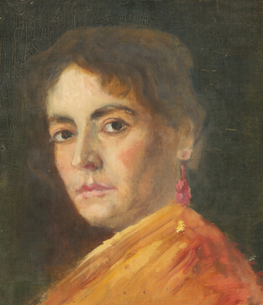 Head Study of a Woman with an Earring, 1890-1900.