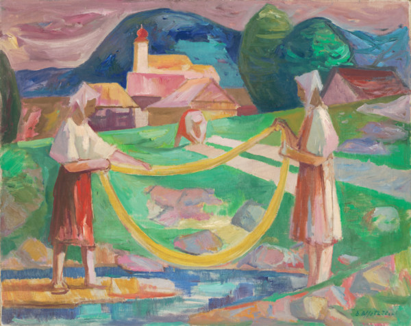 Soaking flax III, 1948-1949.