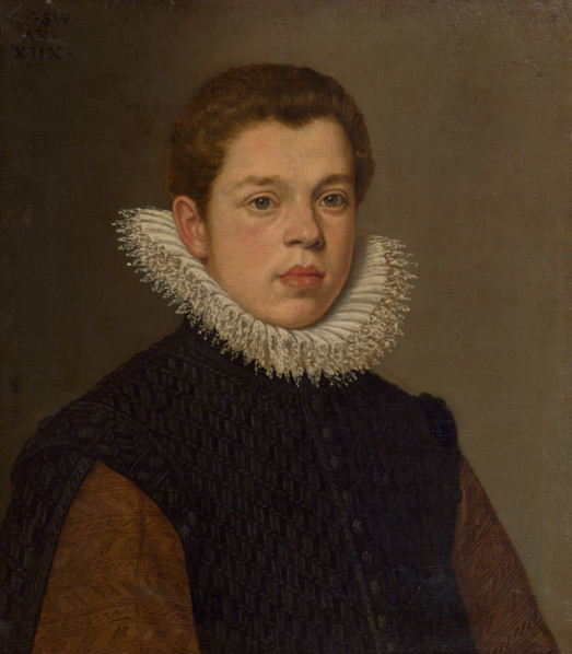 Portrait of a young man with a white ruff collar, c1600.