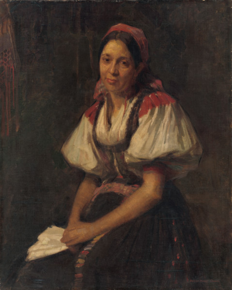 Peasant Woman in Folk Costume, around 1910.