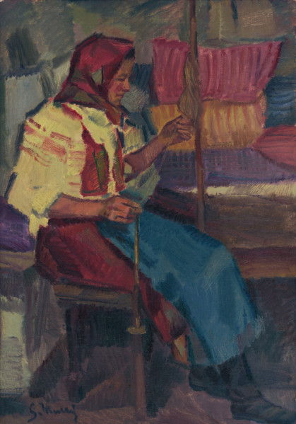 Spinner from Morký Háj, around 1934.