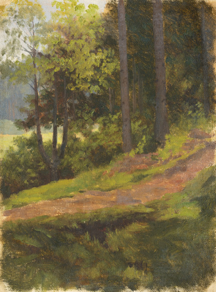 Path on the edge of a forest, 1860-1900.