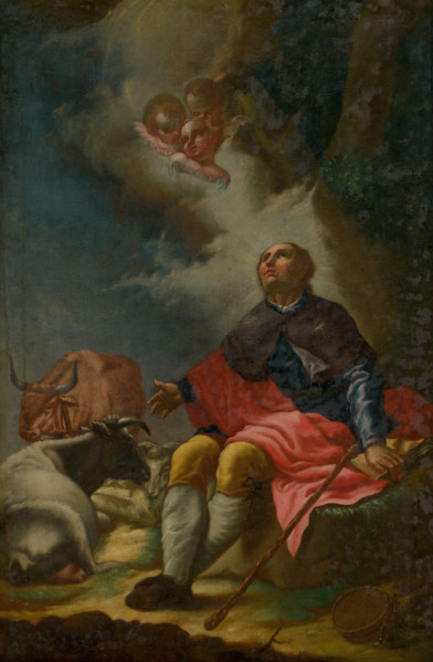 Saint Vendelín, 1750-1770. Saint Wendelin of Trier (c554-c617 AD) was a hermit and abbot. He is a
