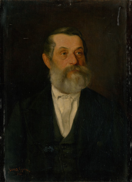 Portrait of an old man with grey beard, 1880.