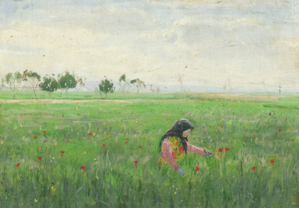 Woman in a Meadow, around 1900.