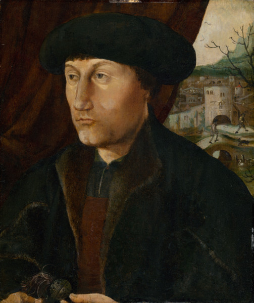 Portrait of a Man with Rosary; Portrait of Man in a Beret, 1520-1530.