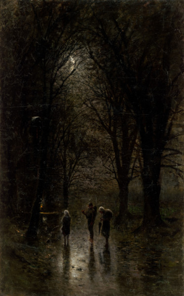 Night Travellers at a Cross (Road through the Woods), 1880-1882.