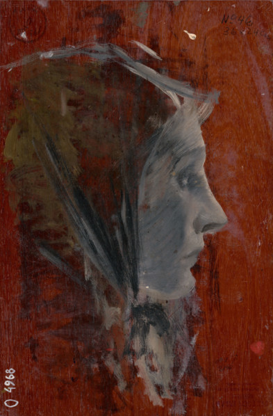 Study of Female Head from Profile, 1880-1900.