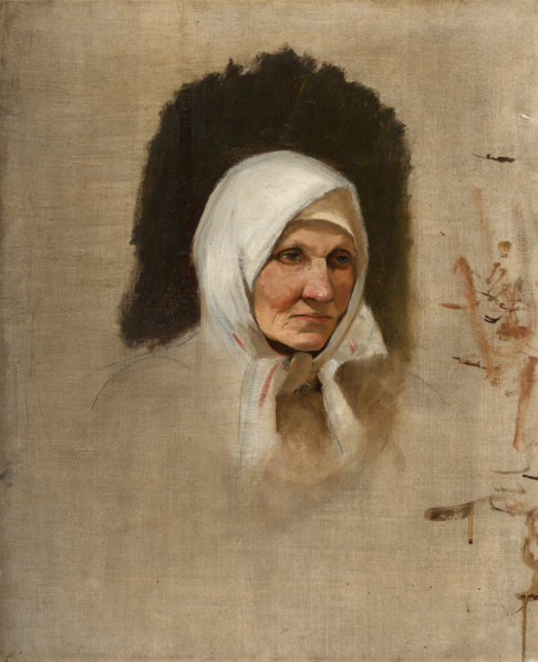 Village Woman in a White Scarf, around 1873-1874.