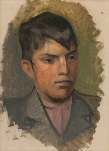 Head Study of a Boy in a Pink Shirt, 1880-1900.