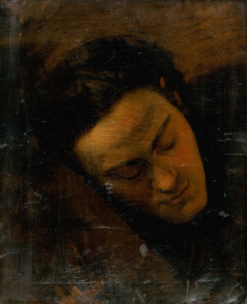 Head study of a man, 1870-1880.