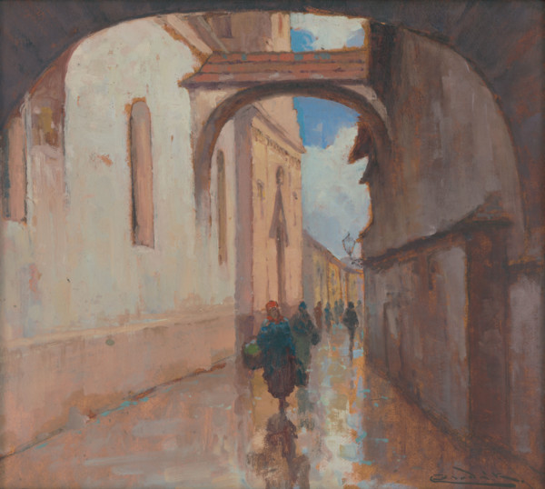Hrnciarska ulica, Kosice, 1910-1915. Street in Slovakia.
