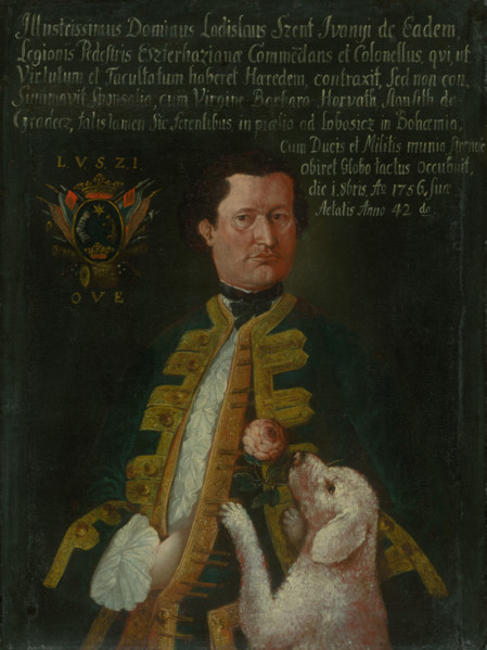 Portrait of a Ladislav Szent Iványi from Svätý Ján, before 1756.