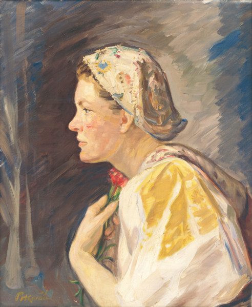 Girl in a cap, 1940.