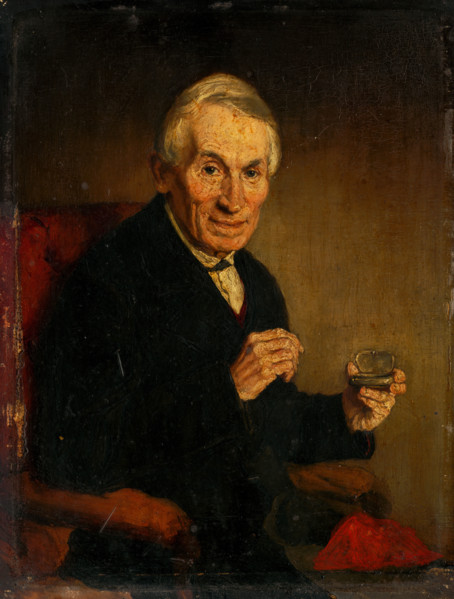 Portrait of a Gentleman with Tobacco Tin, around 1850.