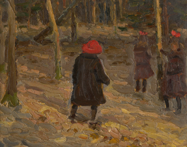 The artist's children in the park, c1930.