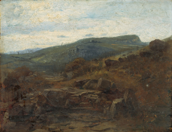 Landscape near Kremnica, 1880-1900. Rural scene in Slovakia.