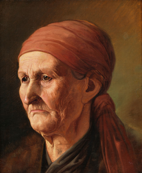 Head of an Elderly Woman, 1860-1865.