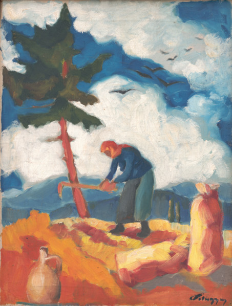 Potato digger, c1932.