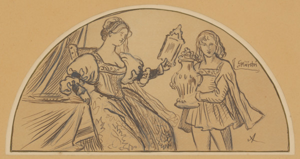 Allegory of glassmaking, 1900-1910.