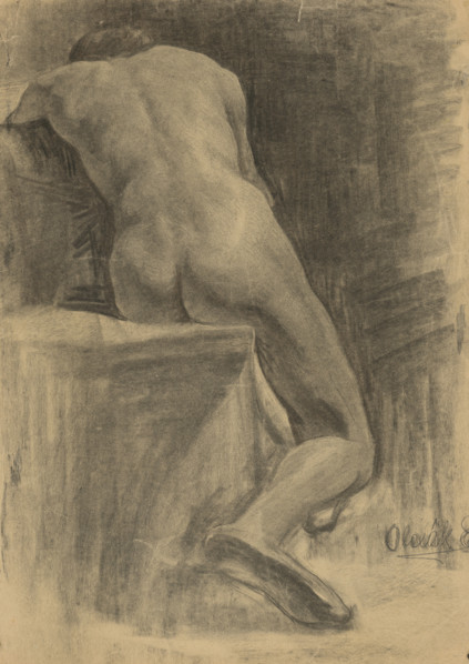 Study of a seated man, 1910-1920.