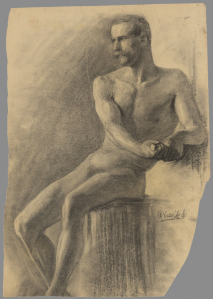 Study of a seated man, 1910-1920.