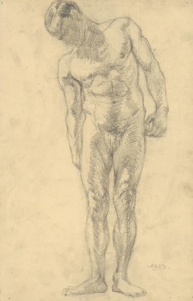 Study of a male nude, 1943.