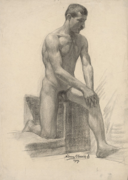 Study of a male nude, 1909.