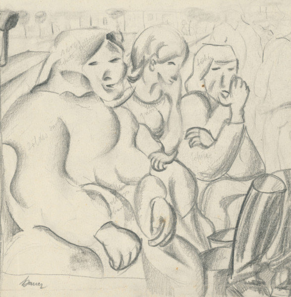 Study of three women, 1924-1928.