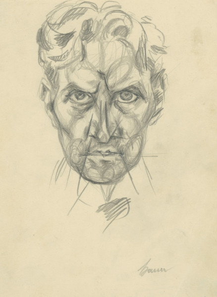 Study of a Man's Head en Face, 1922-1926.