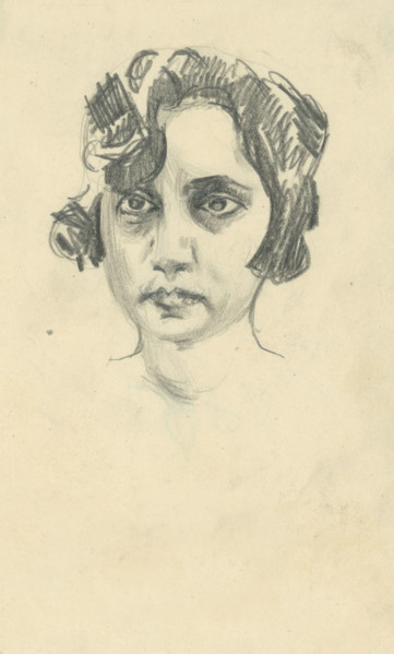 Study of a female head, 1918-1922.