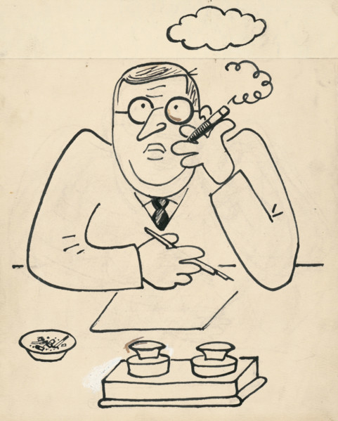 15. Talking about a dog and a cat, around 1928. Additional Info: Illustrations for the book - Josef