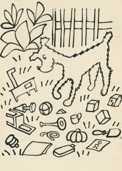 12. The Tale of the Dog and the Cat, around 1928. Additional Info: Illustrations for the book -