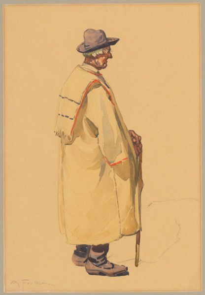 Study of a peasant, around 1920.