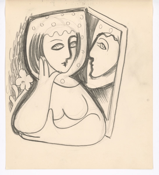 Woman with a mirror, 1938.