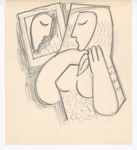 Woman with a mirror, 1938.