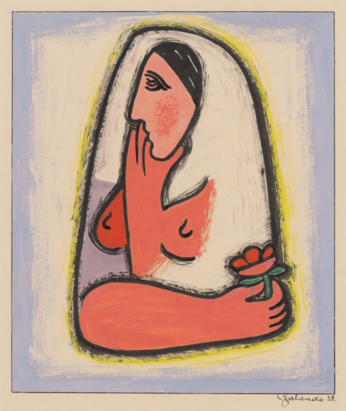 Woman with a flower, 1938.