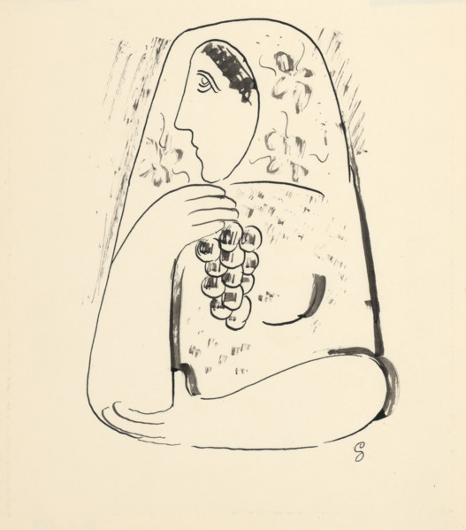 Woman with grapes, 1937-1938.
