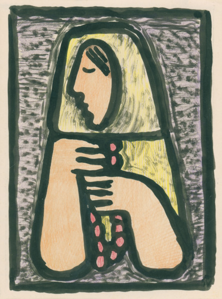 Woman with a rosary, around 1933.