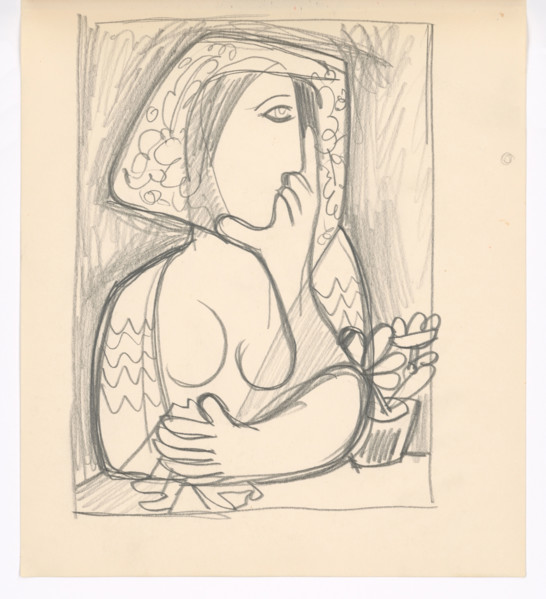Woman with a flower pot, 1938.