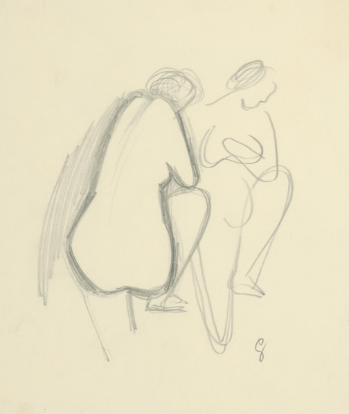 Two female nudes, 1936-1937.