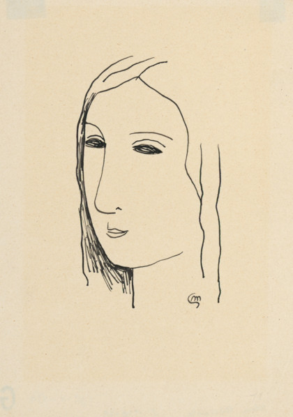 Girl's head, 1928-1929.