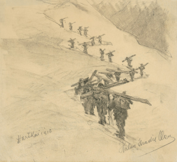 Transportation of boards and exchange of battle groups, 1916.
